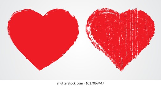 Grunge heart icon.Vector heart shape.