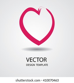 Grunge Heart Shape Logo Icon