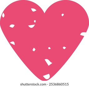 Grunge Heart Shape Vector Illustration