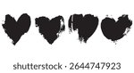 Grunge Heart Shapes Free Clipart for Design.