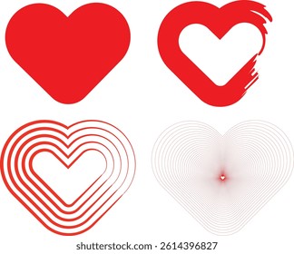 Grunge Heart Shapes, Rough Heart Clipart, 6 Distressed Heart Designs, Vintage Grunge Love Symbols, Hand-Drawn Icons, Textured  Silhouettes, Retro Artistic Heart Elements