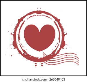 Grunge Heart Stamp