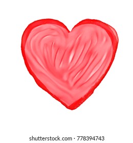 Grunge heart for your design.Valentine's Day sign. Vector illustration.