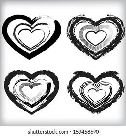 Grunge hearts