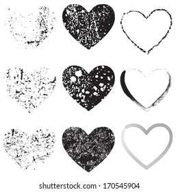 Grunge hearts 