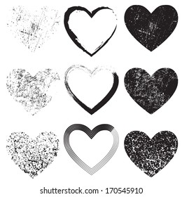 Grunge hearts 
