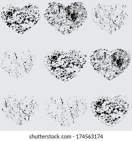 Grunge hearts