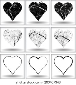 Grunge hearts