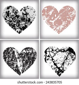 Grunge hearts 