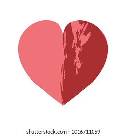 Grunge hearts love vector design