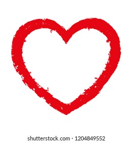 Grunge heart.Vector dirty heart.