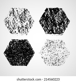Grunge hexagons