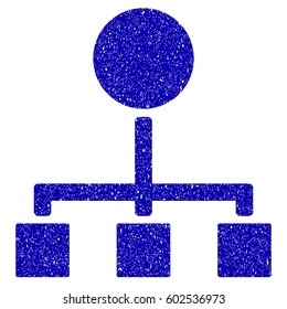 Grunge Hierarchy rubber seal stamp watermark. Icon symbol with grunge design and dirty texture. Unclean vector blue sticker.