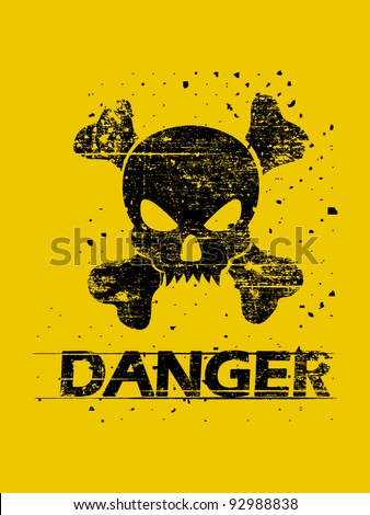 grunge high voltage sign