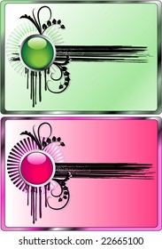 Grunge & hi-tech vector buttons for web.