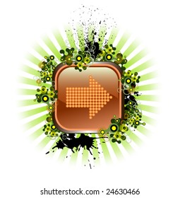Grunge & hi-tech vector navigation buttons wor web.
