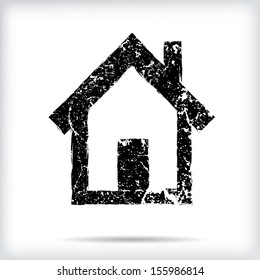 Grunge house icon  
