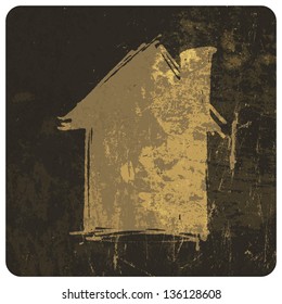 Grunge House. Vektorgrafik