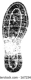 Grunge human shoe print (shoe mark) vector illustration