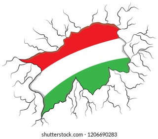 grunge Hungary flag