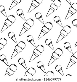 grunge ice cream with one and two balls background