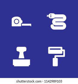 grunge icon set. snake, stamp and tape vector icon for graphic design and web