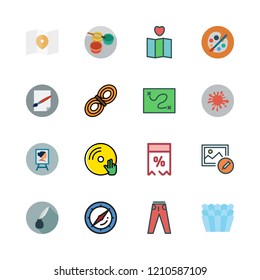 grunge icon set. vector set about jeans, paint, watercolor and vinyl icons set.