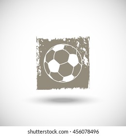 Grunge Icon of soccer ball, vector
