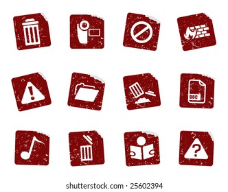 Grunge icon stickers 3