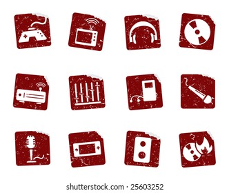 Grunge icon stickers 7