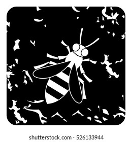 Grunge illustration of bee vector icon for web