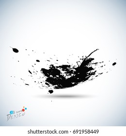 Grunge illustration black paint spray abstract texture, Background to create grunge vector effect EPS 10.