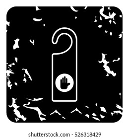 Grunge illustration of do not disturb sign vector icon for web