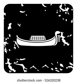 Grunge illustration of gondola vector icon for web