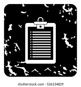 Grunge illustration of plane tablet vector icon for web