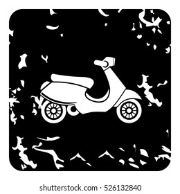 Grunge illustration of scooter vector icon for web