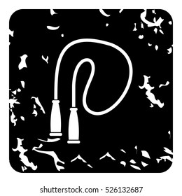 Grunge illustration of skipping rope vector icon for web
