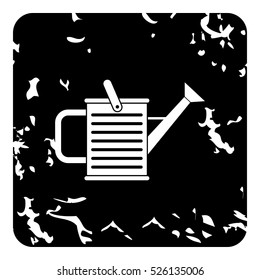 Grunge illustration of watering can vector icon for web
