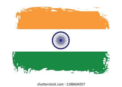 Grunge India flag.flag of India,banner vector illustration. Vector illustration eps10.