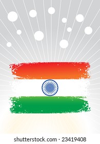 grunge indian flag, vector wallpaper