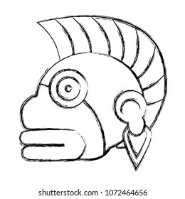 grunge indigenous ozamatli native culture symbol