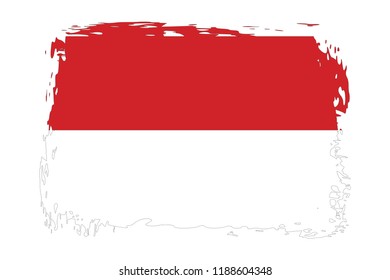 Grunge Indonesia flag.flag of Indonesia,banner vector illustration. Vector illustration eps10.