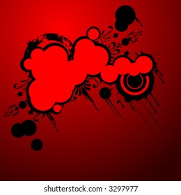 Grunge Industrial Circles Background. Vector Illustration. No Meshes.