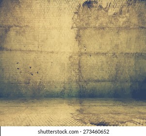 grunge industrial interior, old room, vector, instagram style