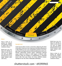 Grunge industrial web template