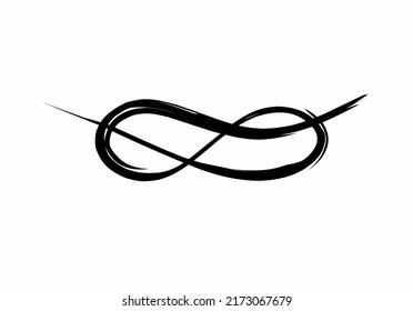 Grunge infinity sign isolated on white background