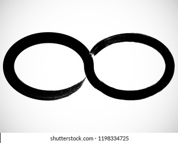 Grunge Infinity Symbol Distressed Paint Brush Stock Vector (Royalty ...