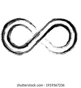 Grunge Infinity Symbol Distressed Paint Brush Stock Vector (Royalty ...