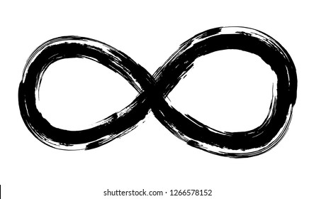 Grunge infinity symbol.Infinity logo design.
