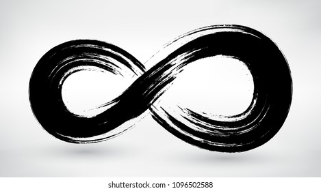 Grunge infinity symbol.Vector illustration.